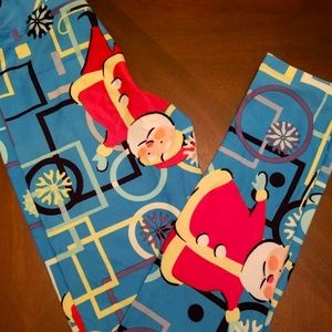 LuLaRoe Holiday Christmas Santa Tween Leggings NEW
